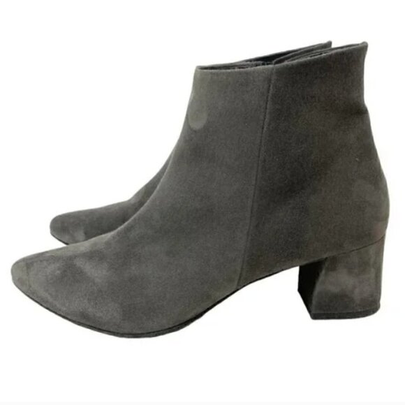 Paul Green Bridget Gray Suede Pointed Toe Zip Ankle Boots - US Size 8 UK 5.5 - Picture 2 of 9
